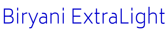 Biryani ExtraLight шрифт